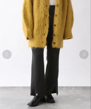 JEANSIS 프론트 슬릿 스트레이트 팬츠