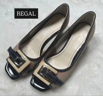 극미품 리갈 오픈토 펌프스 베이지 22.5 힐 슈즈