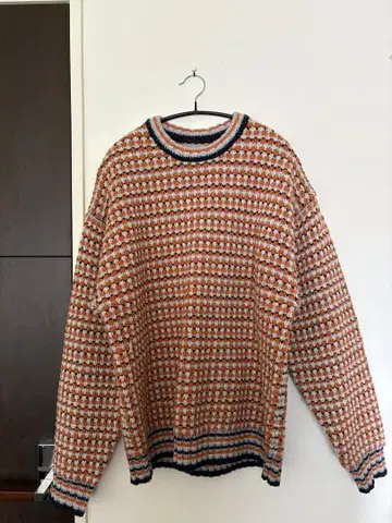 BEAMS 다색 편직 니트 스웨터 M