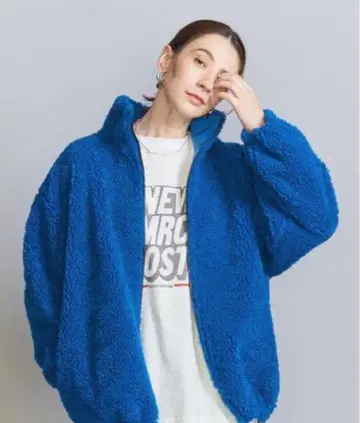 뷰티앤유스 나일론&보아 리버서블 블루종 블루