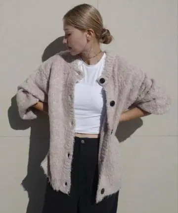 미사용 새상품 시마무라 hideka 2way 가디건 베이지 M