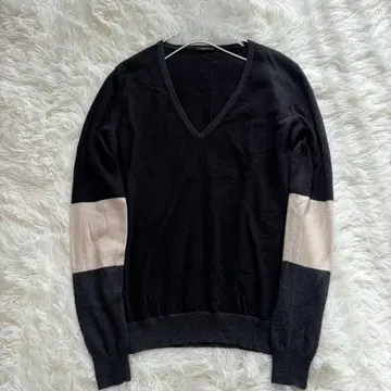 JOSEPH 조제프 캐시미어 V넥 스웨터 바이컬러 M 사이즈
