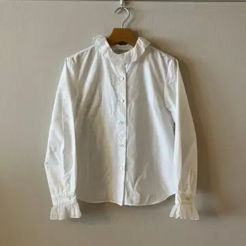 에네스베 프릴 블라우스 긴팔 화이트 36호