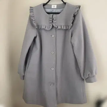 merry Jenny 메리제니 프릴 옷깃 블루 A라인 코트 스카이블루