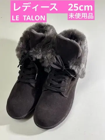 LE TALON 루타론 여성용 숏부츠 퍼 미사용품