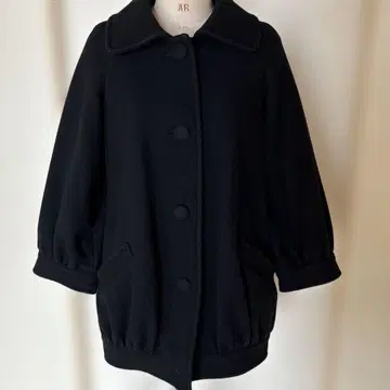 seta ichiro 일본제 블랙 벌룬 슬리브 하프 코트