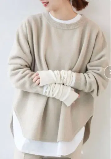 Plage 플라주 파인 울 풀오버 베이지