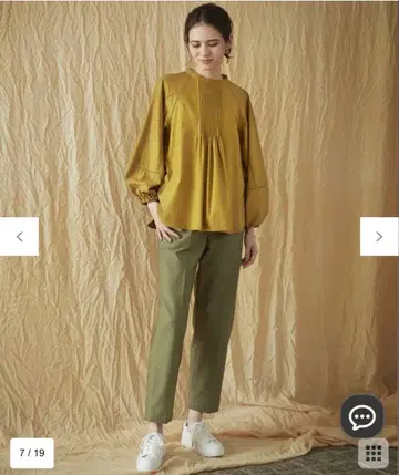 워시드 코튼 스트레치 블라우스