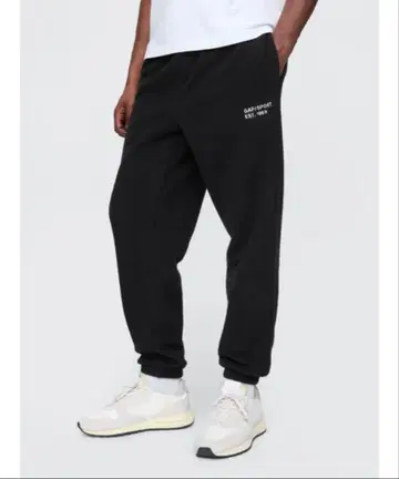 GAP 블랙 플리스 조거 팬츠 M