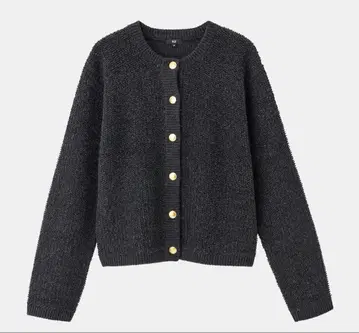 PLST 엑스트라 파인 메리노울 미들 게이지 파일 가디건 S