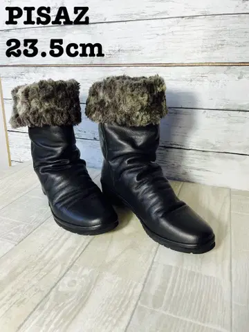 PISAZ 블랙 가죽 보아 부츠 23.5cm