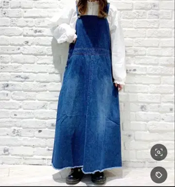 Samansa mos2 데님 플레어 점퍼 스커트 살로펫 스커트