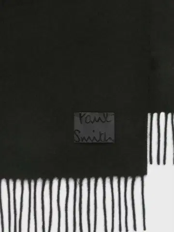 Paul Smith 'Cropped Logo' 캐시미어 블렌드 머플러