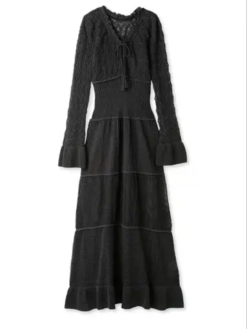 스나이델 드레스 크로셰풍 니트 원피스 SWNO241104