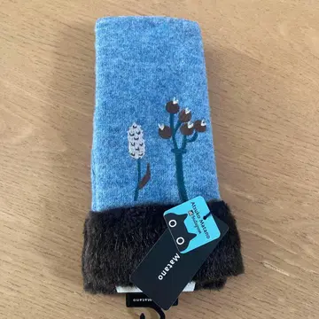 꽃무늬 자수 암커버 파란색 장갑