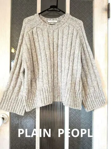 PLAIN PEOPLE* 리브 니트 라이트 그레이 M~L