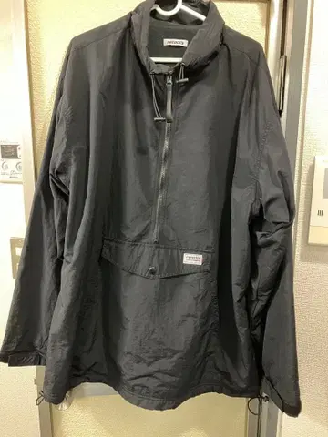 retock's 안감 플리스 빅 실루엣 나일론 아노락 블루종