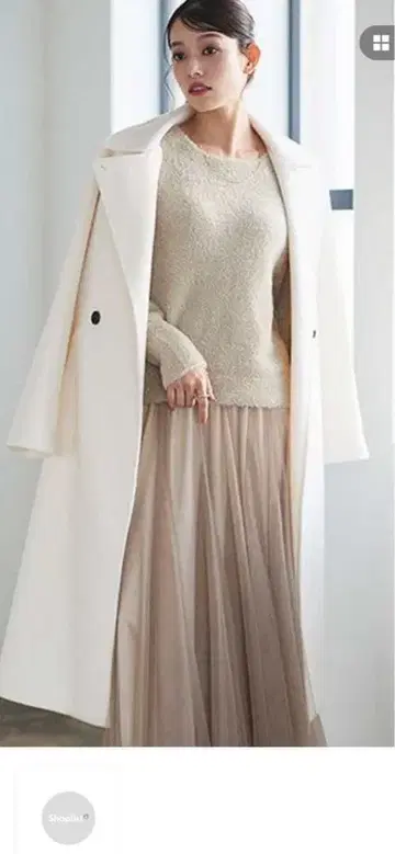 택 포함 새상품 Pierrot 롱 코트