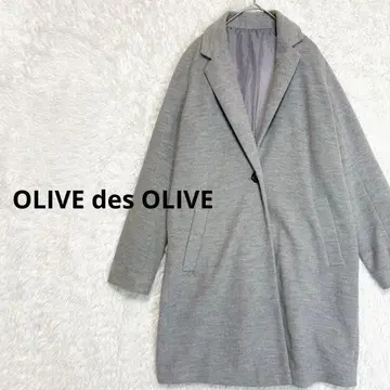 올리브 데 올리브 / 오버 사이즈 체스터 코트 싱글 버튼 미들 기장