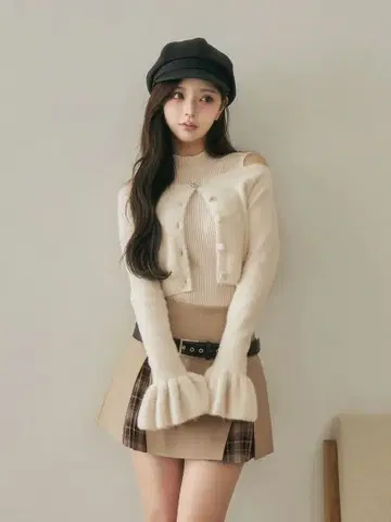 다리치 앙상블 샤기 니트탑 ivo