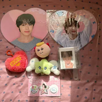 nct wish RIKU 리쿠 하트 부채 봉제 인형 wichu MD