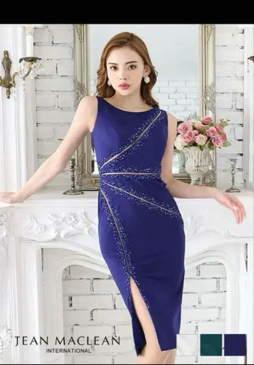 jean maclean 고급 드레스 미디엄 시스루 보라색