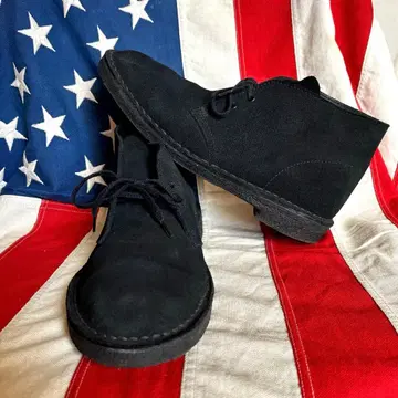 클락스 오리지널스 디저트 부츠 처카 부츠 블랙 스웨이드 26cm