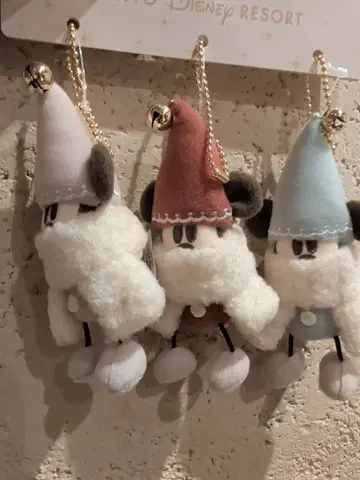 미키마우스 봉제 인형 키링 3종 세트