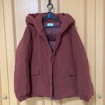 PLST 다운 자켓 코트 후드 부착 새상품급