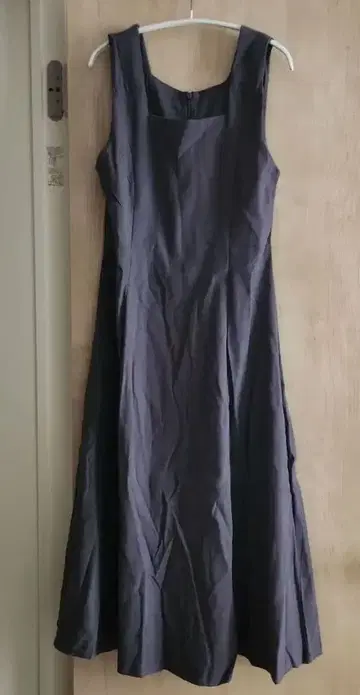 퍼플 슬리브리스 티셔츠 원피스