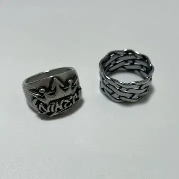 9090 King Logo Ring & Ebenheit 틱 브레이드