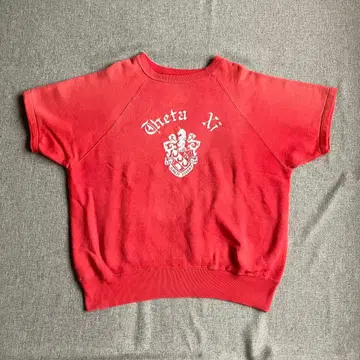 [ 레어 60s ] 빈티지 반팔 맨투맨 페이드 레드 빨간색 구제 의류