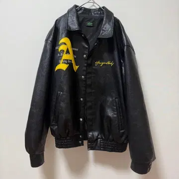 A.F.G.K. 가죽 자켓 블랙