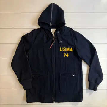 Houston 후드 부착 네이비 코트 USMA 74