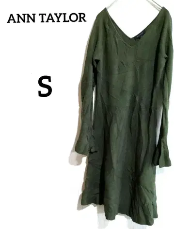 ANN TAYLOR 올리브 그린 V넥 원피스 [ S ]