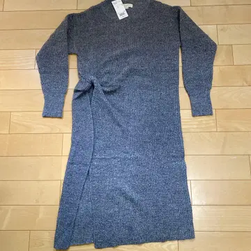 BEAMS 여성용 롱 니트 그레이 택 포함 미사용 새상품