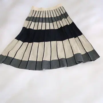 플리츠 스커트 베이지 그레이 블랙