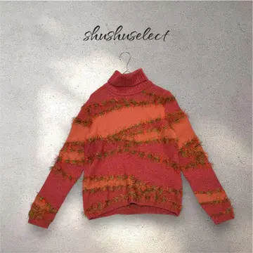 s2395 산조아 터틀넥 니트 프린지 스웨터 루즈핏 겨울 의류