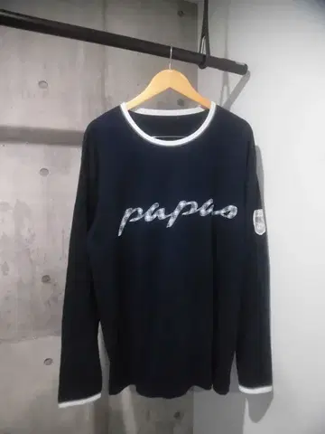 레어 사이즈 papas 네이비 긴팔 티셔츠