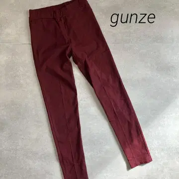군제 gunze 스트레치 팬츠 스키니 속기모 크림슨 l 빅사이즈