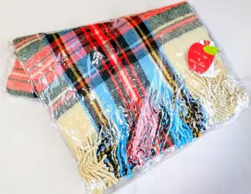 새상품 미개봉 프랑슈리페 블랙 대형 스톨 머플러 체크