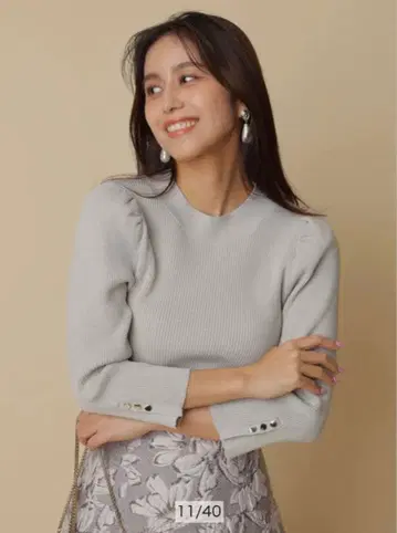 마이 스트라다 개더 슬리브 니트