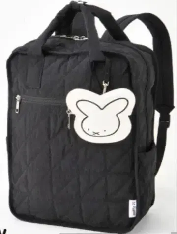 미피 퀼팅 백팩 블랙 참 포함 백 시마무라