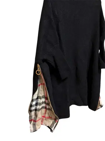 사이드 지퍼 블랙 니트탑 프리 사이즈