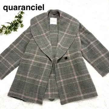 새상품급 quaranciel 카란시엘 리버 케이프 코트 체크