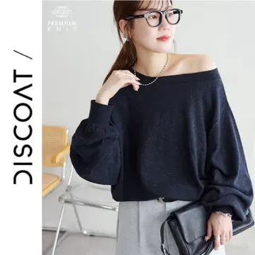 discoat 디스코트 슈퍼 파인 울 원숄더 풀오버