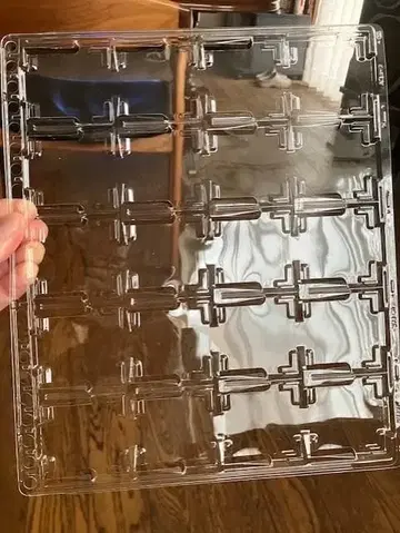 포지 슬라이드 투명 플라스틱 수납 트레이 15 시트