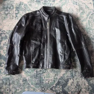 가죽 싱글 라이더 자켓 블랙