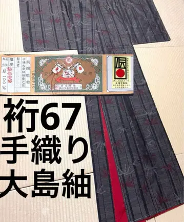 오시마 명주 사사타케 수직 가로쌍 증지