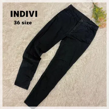 [인디비] 스키니 팬츠 36 블랙 스트레치 슬림 레그 심플